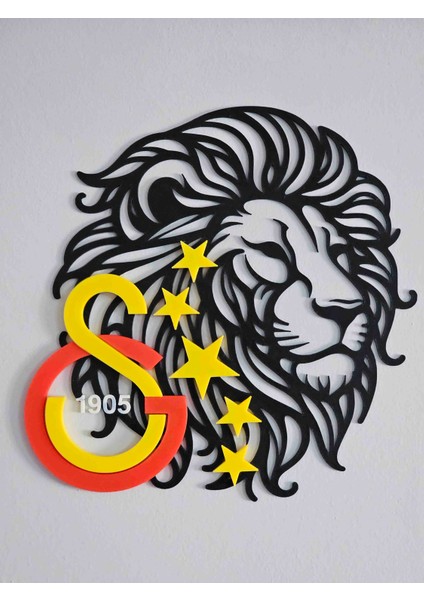 Aslan Galatasaray Taraftarına Özel 5 Yıldızlı Duvar Dekor Süsü fiyatları