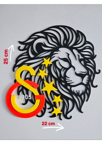 Aslan Galatasaray Taraftarına Özel 5 Yıldızlı Duvar Dekor Süsü fırsatları