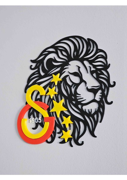 Aslan Galatasaray Taraftarına Özel 5 Yıldızlı Duvar Dekor Süsü
