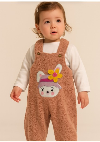 Pelüş Tavşanlı Kız Bebek Salopet