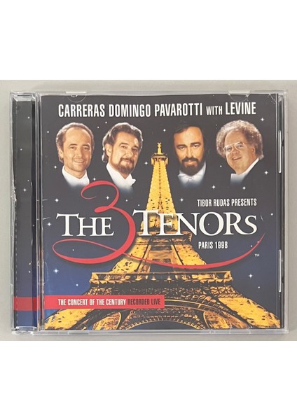 The Three Tenors In Paris CD Carreras Domingo Pavarotti With Levine (Orjnal 1998 Dönem Baskı Cd)