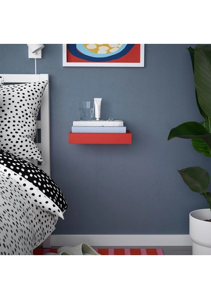 Lack Duvar Rafı Kırmızı 30 x 26 cm modelleri