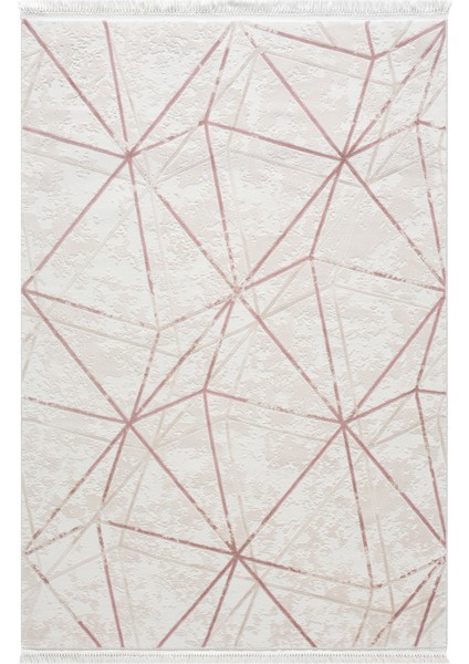 Avangard Pudra Halı Akrilik Halı Yumuşak Dokulu Salon Oturma Odası Yatak Odası Halısı 2035