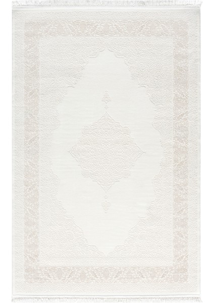 Avangard Krem Halı Akrilik Halı Yumuşak Dokulu Salon Oturma Odası Yatak Odası Halısı 2034