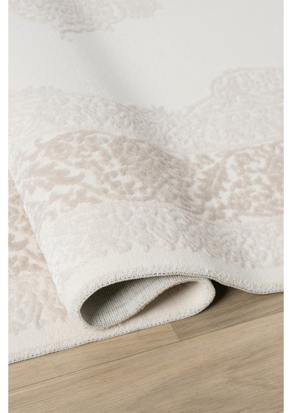 Avangard Krem Halı Akrilik Halı Yumuşak Dokulu Salon Oturma Odası Yatak Odası Halısı 2034 modelleri