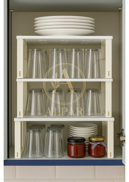 3 Adet Metal Bardak Fincan Rafı Dolap Içi Raf Bardak Yükseltici Yer Tasarrufu Sağlayan Bardak Rafı fırsatları