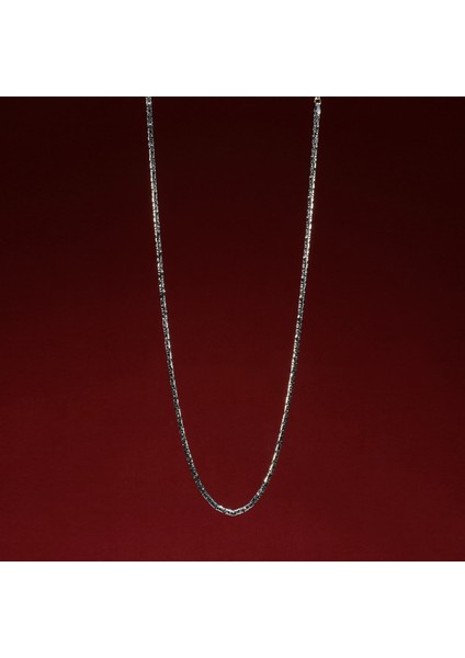 100 Mikron Oksitli Yuvarlak Kral Gümüş Zincir modelleri