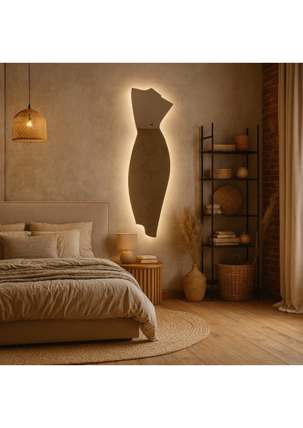 Diva LED Ayna – Elbise Siluetli Modern Tasarım Duvar Aynası fiyatları