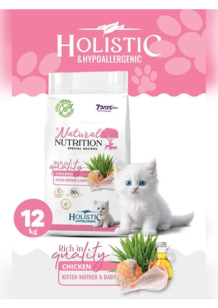 Premıum Tavuklu Kuru Yavru Kedi Maması 12 kg Kitten-Mother-Baby
