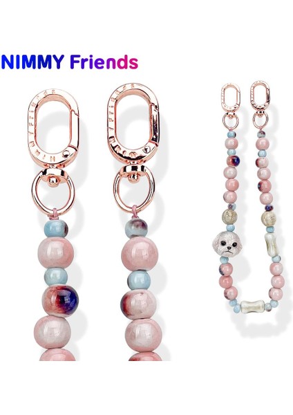 New Big-Eye Cute Pets 2.0 Askılı Bileklik ve Telefon Askısı Bichon Frise