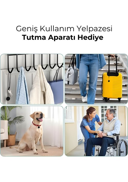 Wireless Airtag Akıllı Takip Cihazı Beyaz (Sadece Apple iPhone Uyumlu)