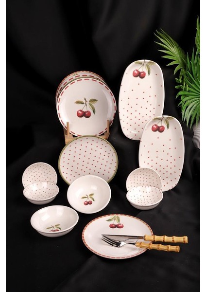 Bambum By Atbyhome Cherish 14 Parça Porselen Kahvaltı Takımı Kahvaltı Seti Kahvaltılık- Sunum Seti modelleri