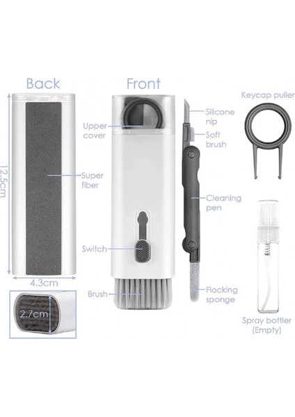 Çok Fonksiyonlu 7 Parça Airpods Klavye Ekran Kulaklık Temizleme Kiti (4887) indirimleri