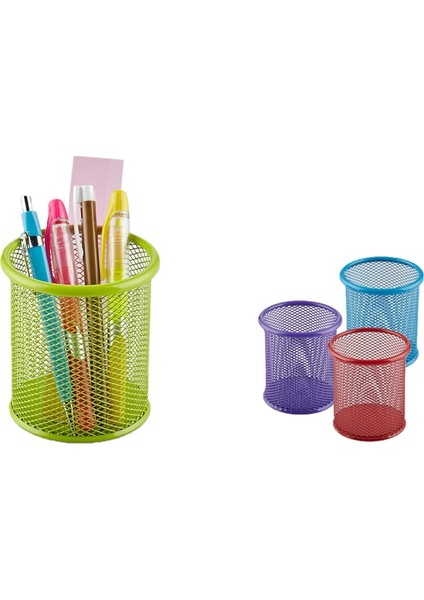 Metal Perfore Yuvarlak Kalemlik Renkli