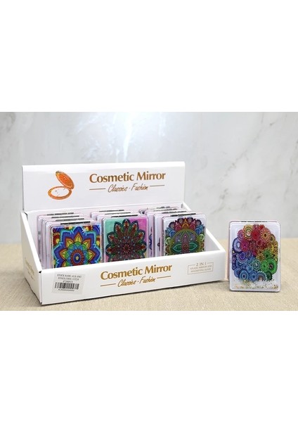 Mandala Desenli Hareketli Sulu El Aynası ALK4583