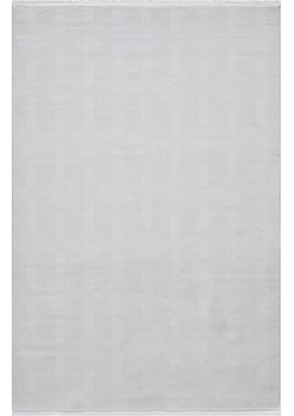 Maçka Beyaz Halı Akrilik Halı Yumuşak Dokulu Salon Oturma Odası Yatak Odası Halısı 4006