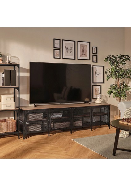 Fjallbo Tv Sehpası Siyah 198 x 45 x 54 cm modelleri