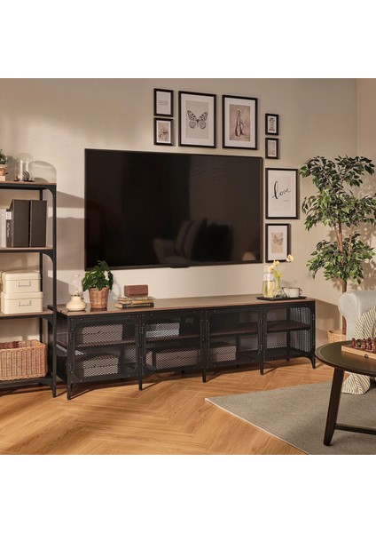 Fjallbo Tv Sehpası Siyah 198 x 45 x 54 cm fırsatları