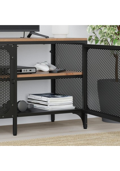 Fjallbo Tv Sehpası Siyah 198 x 45 x 54 cm