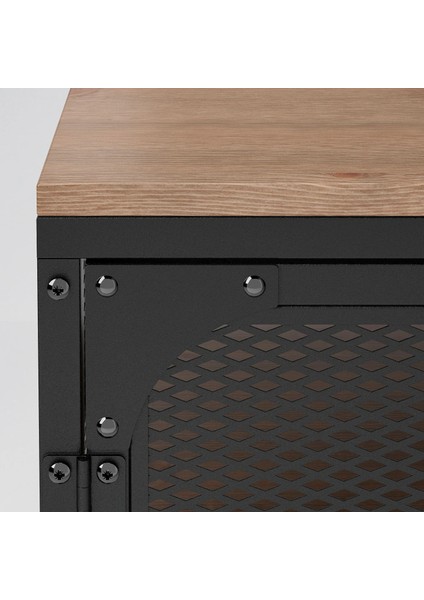 Fjallbo Tv Sehpası Siyah 198 x 45 x 54 cm