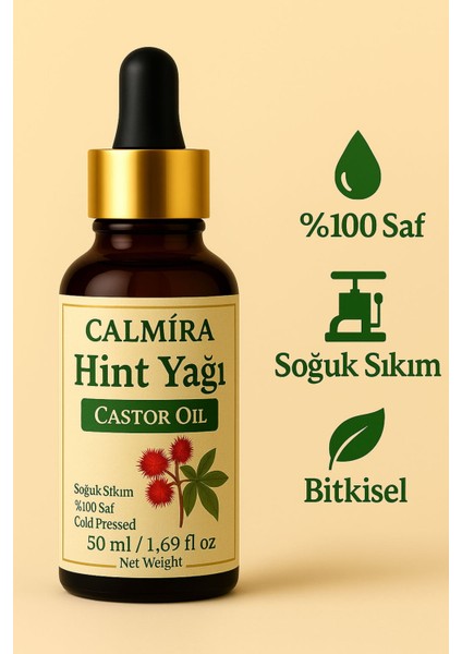 Calmira Hint Yağı Soğuk Sıkım 50ML %100 Saf ve Doğal - Castor Oil (Ricinus Communis) modelleri