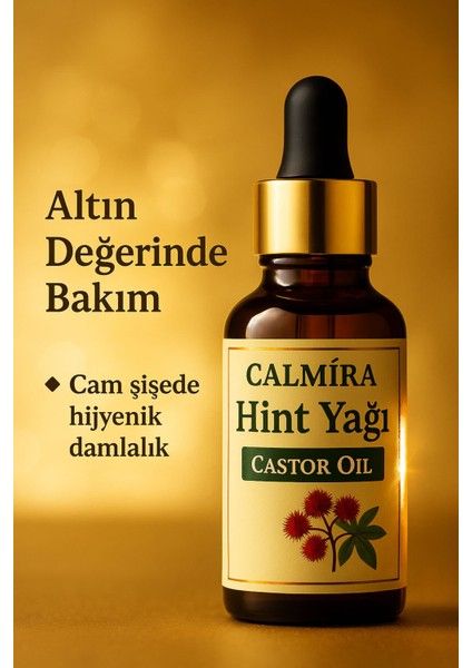 Calmira Hint Yağı Soğuk Sıkım 50ML %100 Saf ve Doğal - Castor Oil (Ricinus Communis) fırsatları