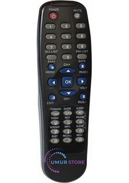 Siyah Sd Uydu Kumanda