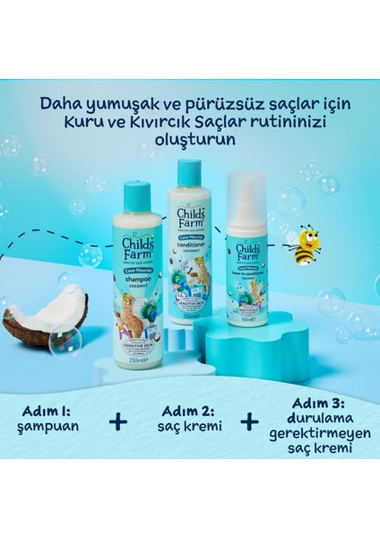 Kuru ve Kıvırcık Saçlar Için Hindistan Cevizi Özlü Durulama Gerektirmeyen Saç Kremi 100 ml indirimleri