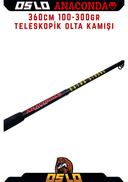 Anaconda 360CM 100-300GR Teleskopik Olta Kamışı modelleri