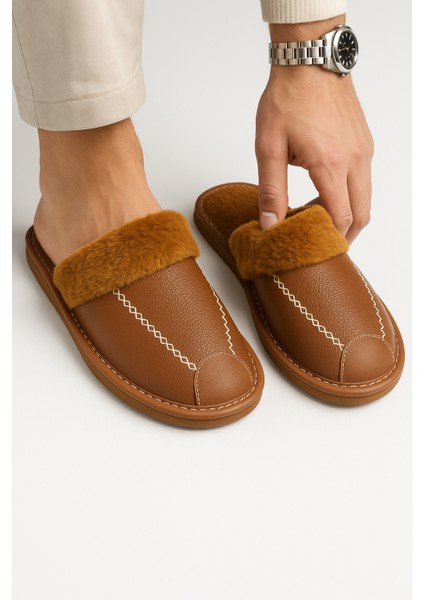 Unisex Kürklü Ev Terliği Kaymaz Sesyapmaz Tabanlı Deri Cilt Şık ve Konforlu Ev Içi Terlik Çeyiz Bohça fiyatları