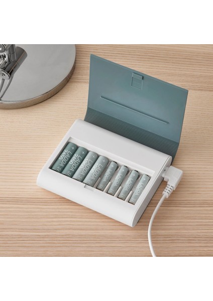 Ladda Şarj Edilebilir Pil Yeşil-Beyaz Hr6 Aa 1.2V 4 Adet Pil Kapasitesi: 2450 Mah