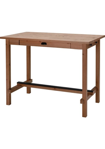 Nordvıken Bar Masası Antika Vernik 4 Kişilik 140 x 80 x 105 cm