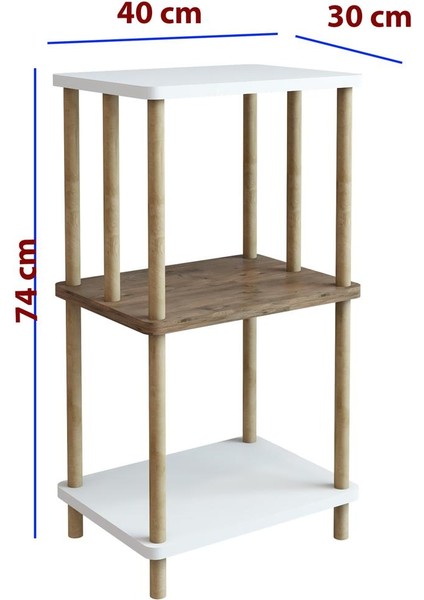 Kendin Kur Basit ve Şık Tasarım Komodin Ahşap Ayaklı Beyaz Desenli modelleri
