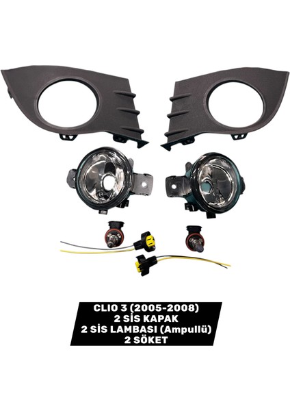 Clıo 3 (2005-2008) Sis Kapak+Sis+Söket Set