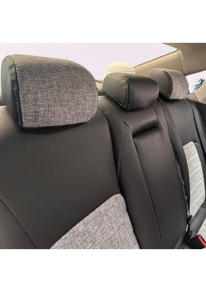 Honda Civic Araca Özel Oto Koltuk Kılıfı - Keten ve 1 Kalite Deri