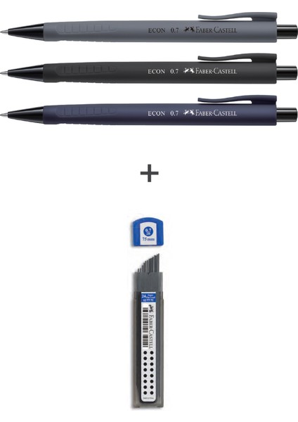 3'lü Econ Versatil, Urban 0.7 Mm,super Fine Min 2b 0.7 Mm, 4'lü Yazım Seti