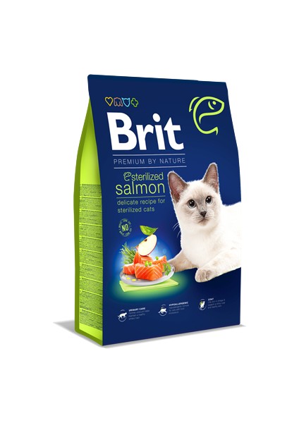 Xmpdby Brit Premium 8 kg By Nature Kısırlaştırılmış Kediler Için, Somon Balıklı Kuru Mama
