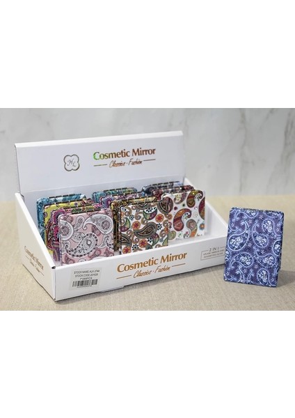 Taşlı El Aynası Dikdörtgen Ince ALK3744