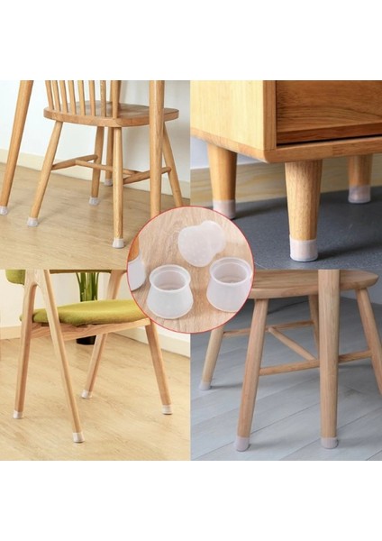 Masa ve Sandalye Ayak Koruyucu Silikon 12 Adet (4887) modelleri