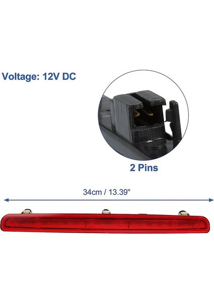 7E0945097A Yüksek pozisyonda fren lambası LED sinyal ışığı Flaş Volkswagen için Audi Koltuğu Kırmızı (Yurt Dışından)