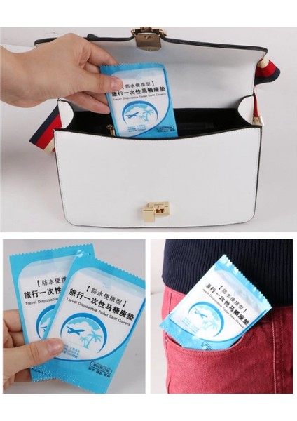 Hijyenik Tek Kullanımlık Klozet Kapağı Poşeti 50 Adet Kutulu (4887) fiyatları