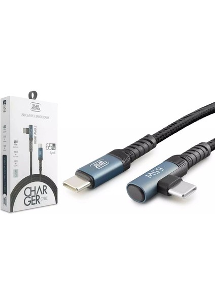 ⚡ Subzero CL100 65W Type-C To Type-C L Giriş Gaming Şarj Kablosu | Süper Hızlı Şarj & Dayanıklı Örgü Tasarım fiyatları