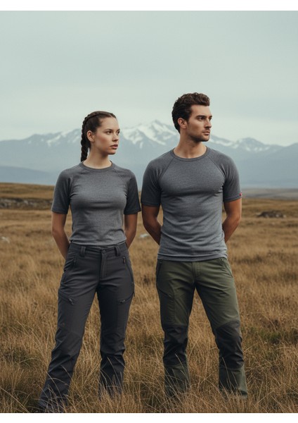 Unisex Termal Tişört 2. Seviye 9258 - Gri Melanj