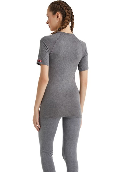 Unisex Termal Tişört 2. Seviye 9258 - Gri Melanj modelleri