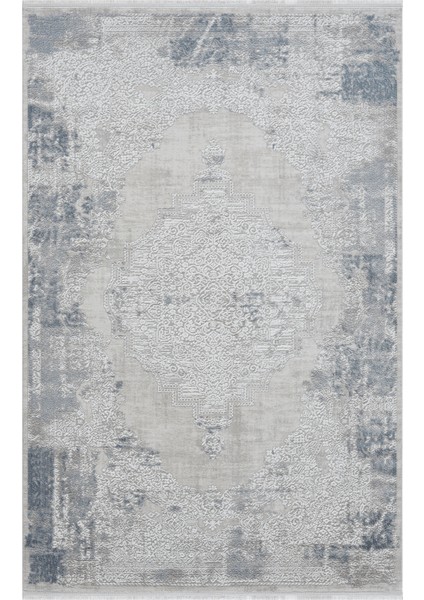 Maçka Mavi Halı Akrilik Halı Yumuşak Dokulu Salon Oturma Odası Yatak Odası Halısı 4002