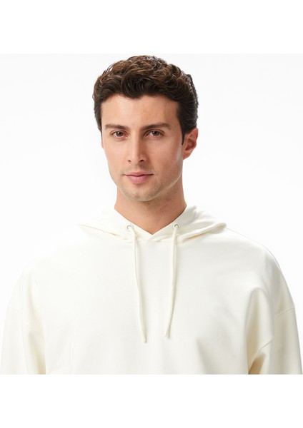 Erkek Krem Oversize Kapüşonlu Sweatshirt K57071T.1MA fırsatları