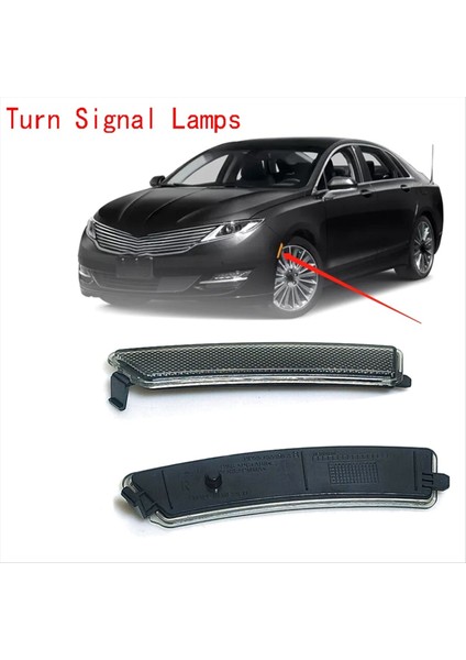 1 çift ön tampon reflektör yan işaretleme ışıkları Lincoln MKZ için sinyal lambalarını çevirin 2013-2016 (Yurt Dışından)