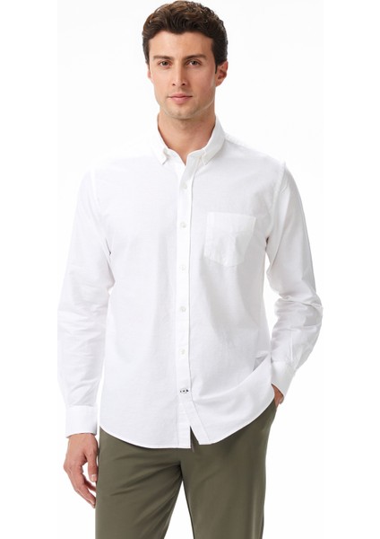 Erkek Beyaz Classic Fit Gömlek W57435T.1BW