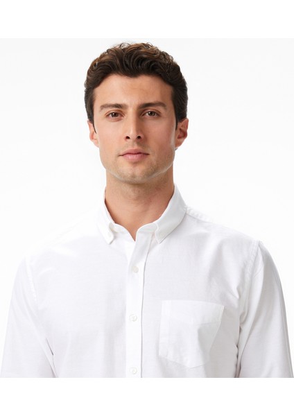 Erkek Beyaz Classic Fit Gömlek W57435T.1BW fırsatları