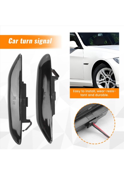 LED Dinamik Dönüş Sinyali Işık Tarafı Çamurluk İşaretçisi Sıralı Göz kırpma lambası için -bmw 1 3 5 x Serisi E46 E60 E82 E90 (Yurt Dışından) fırsatları